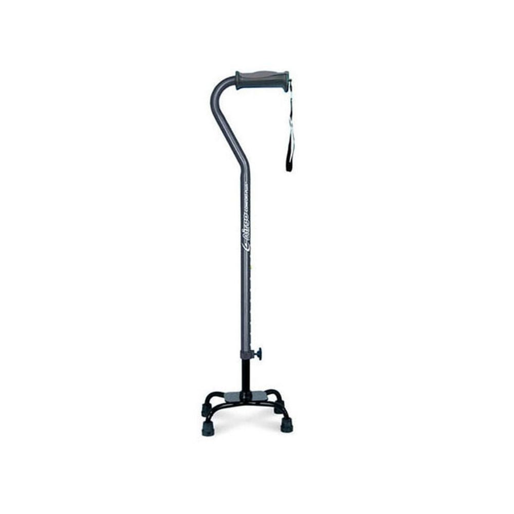airgo comfort plus quad cane small black front view
