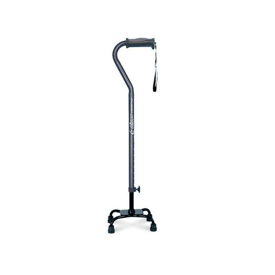 airgo comfort plus quad cane small black front view