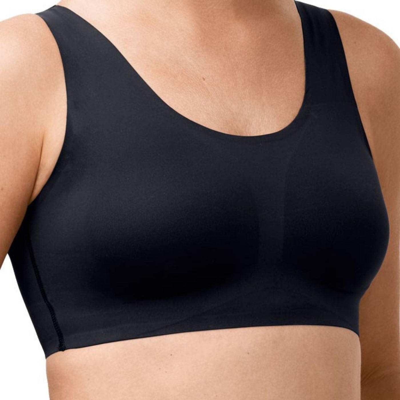 black amoena amy mastectomy bra front view