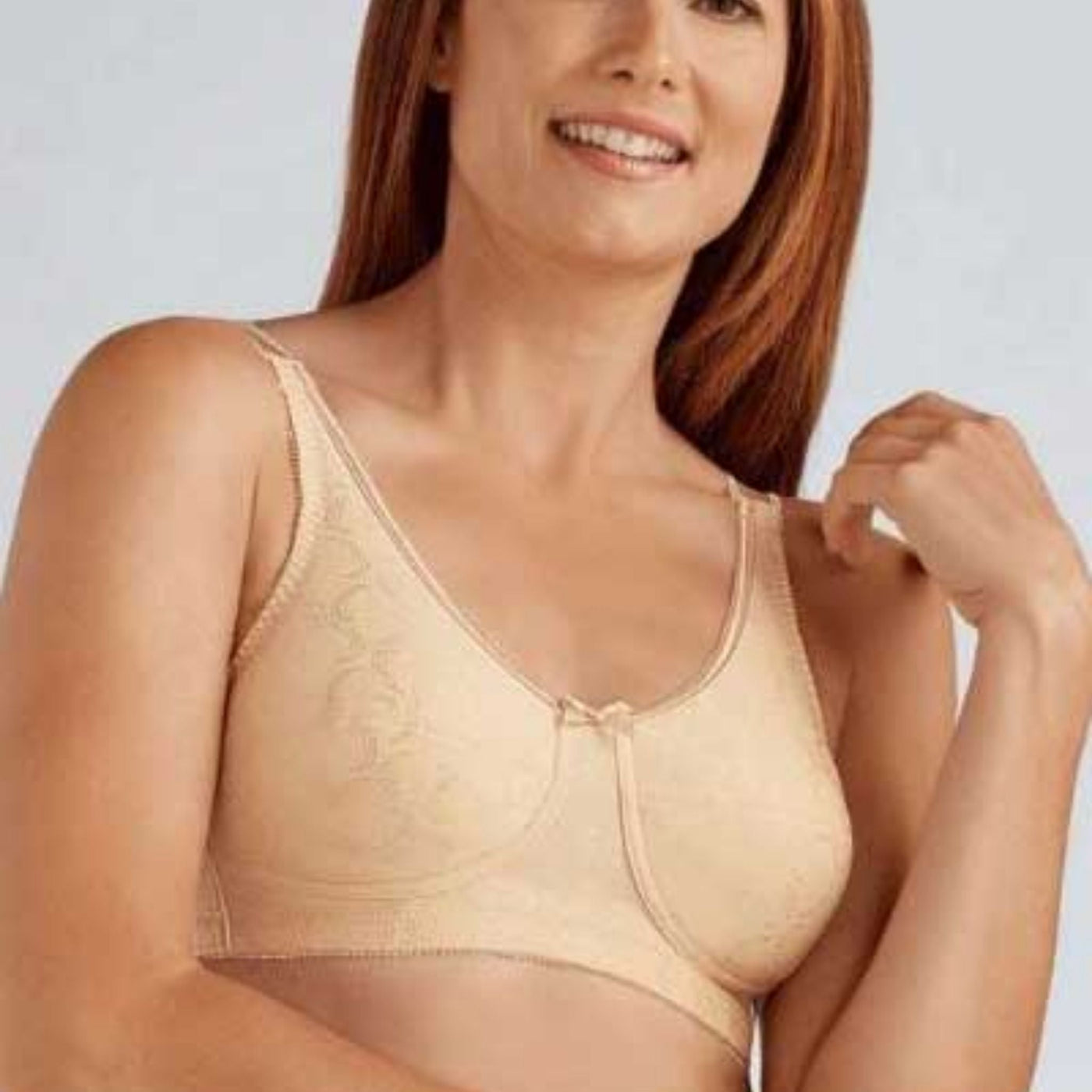 white amoena bella mastectomy bra front view