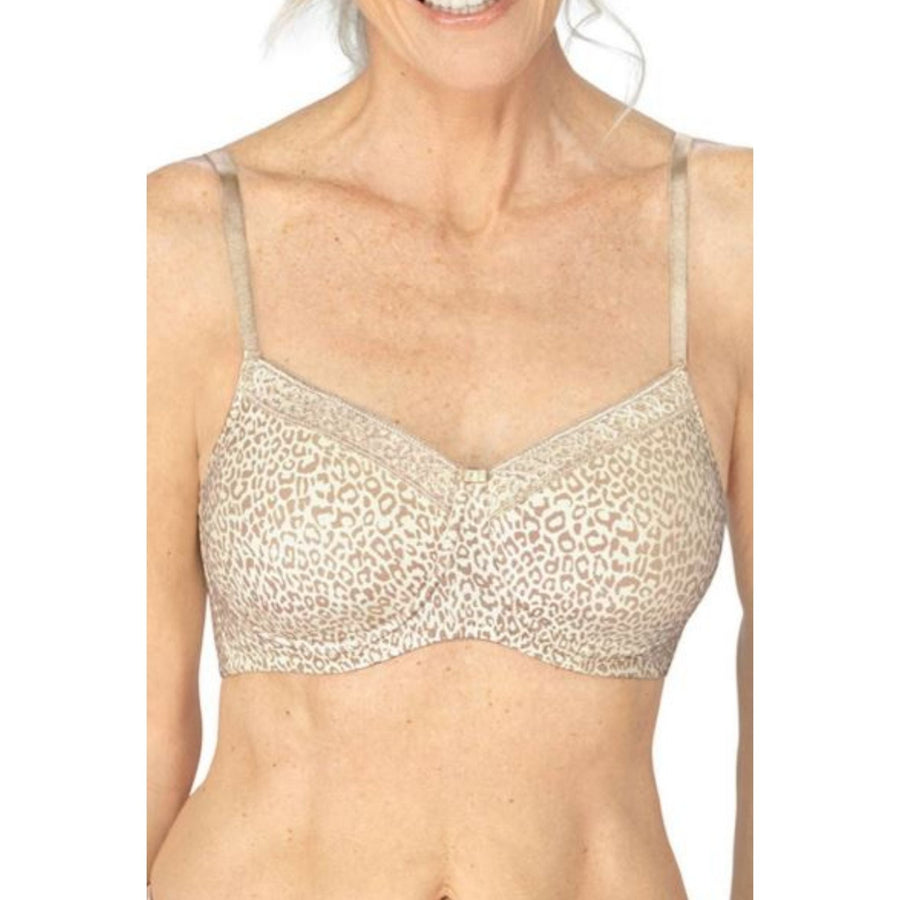 off white sand amoena bliss wire free mastectomy bra front view