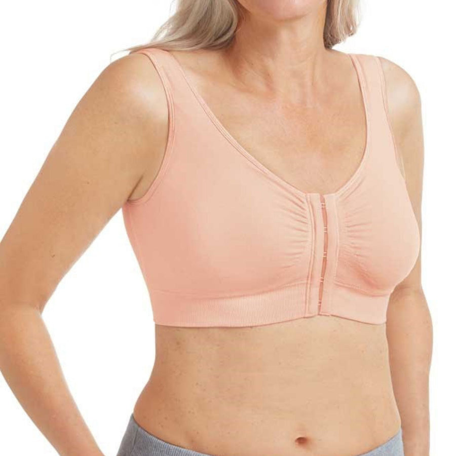 rose nude amoena clara mastectomy bra front view