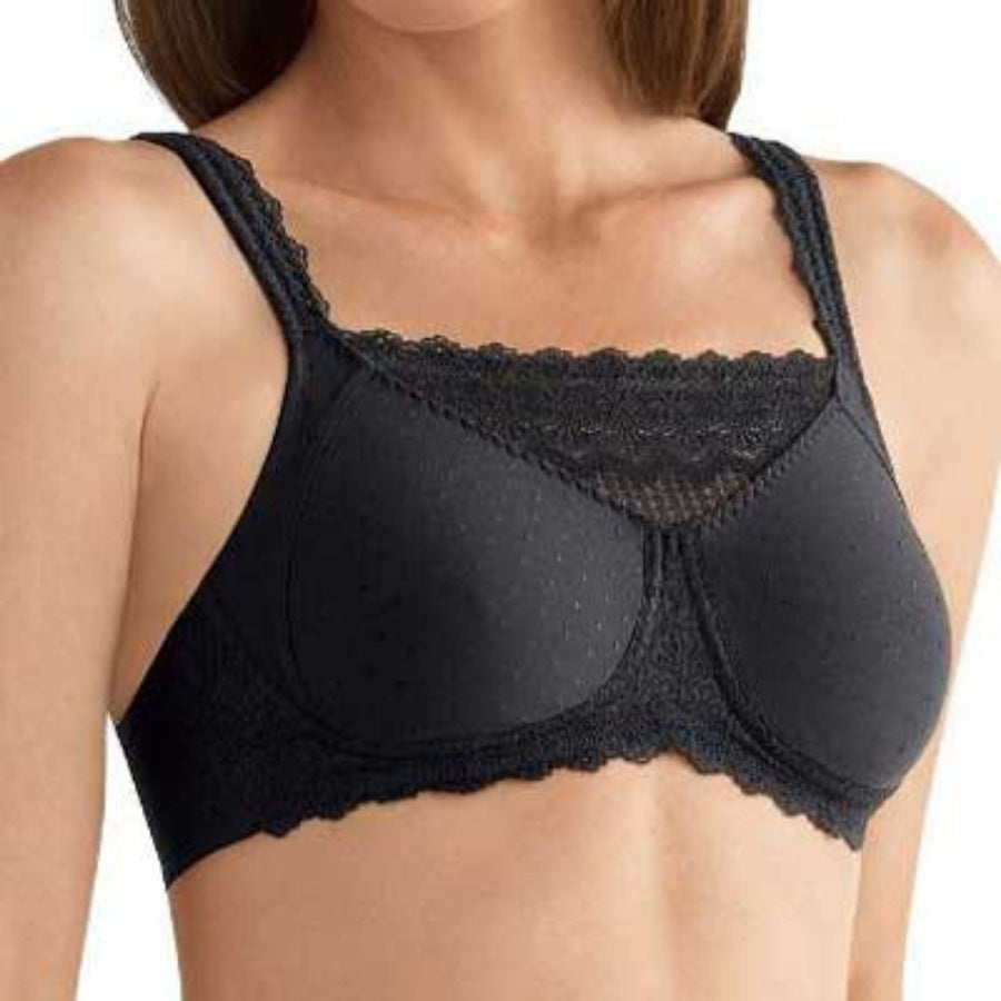 black amoena dana wire free bra front view