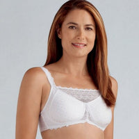 white amoena dana wire free bra front view