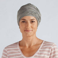 grey melange amoena daylily turban lifestyle view