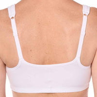 white amoena fleur mastectomy bra back view