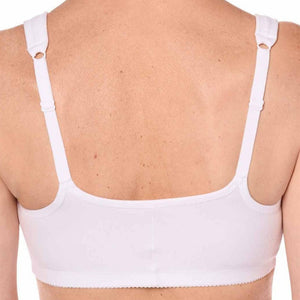 white amoena fleur mastectomy bra back view