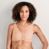 nude frances wire free mastectomy bra front view