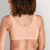 nude frances wire free mastectomy bra back view