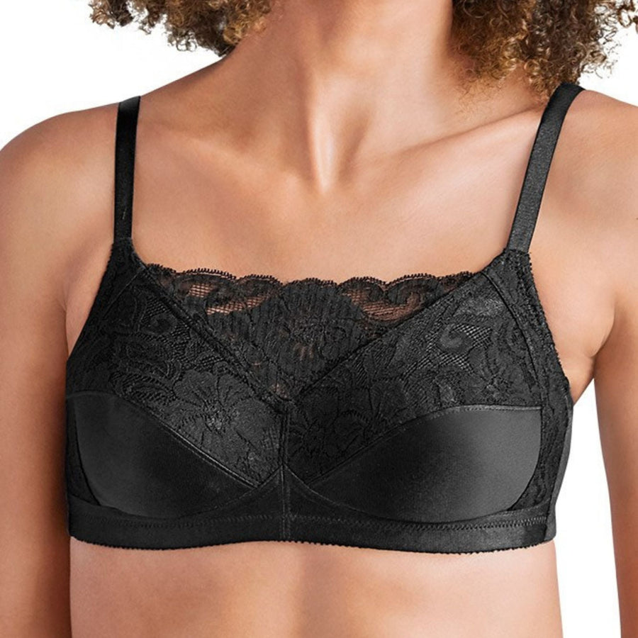 black amoena isabel camisole mastectomy bra front view