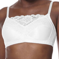 white amoena isabel camisole mastectomy bra front view