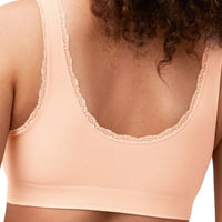 rose nude amoena kitty seamless mastectomy bra back view