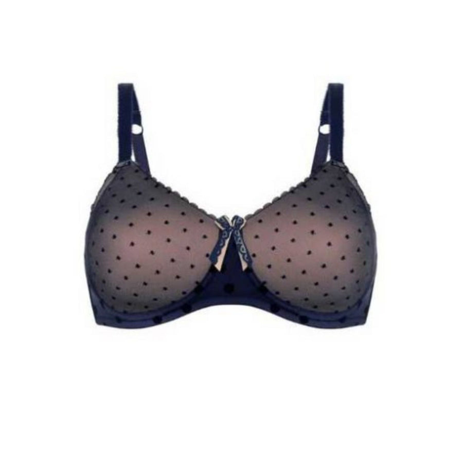 dark blue amoena kylie mastectomy bra front view