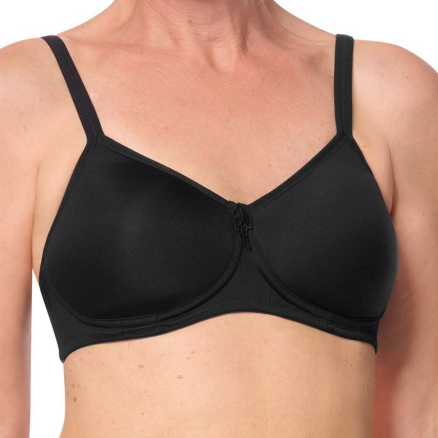 black amoena lara mastectomy bra front view