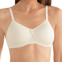 off white amoena lara mastectomy bra front view