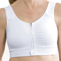 white amoena leyla post surgical compression bra front view