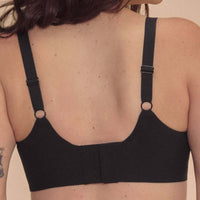 amoena linda padded wire-free bra black back view