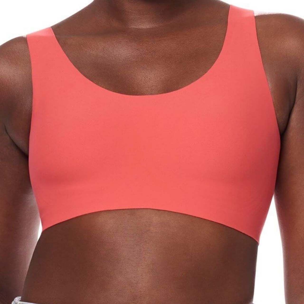 amoena linda wire-free bra pink front view