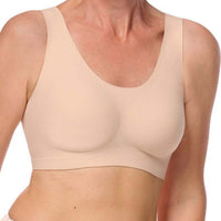 amoena linda wire-free bra sand front view