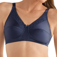 dark blue amoena nancy mastectomy bra front view