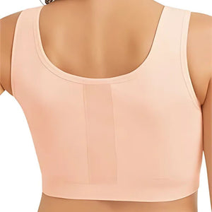 rose nude amoena pamela seamless surgical bra back view