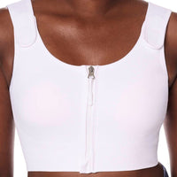 white amoena pamela seamless surgical bra front view