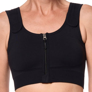 black amoena pamela seamless surgical bra front view