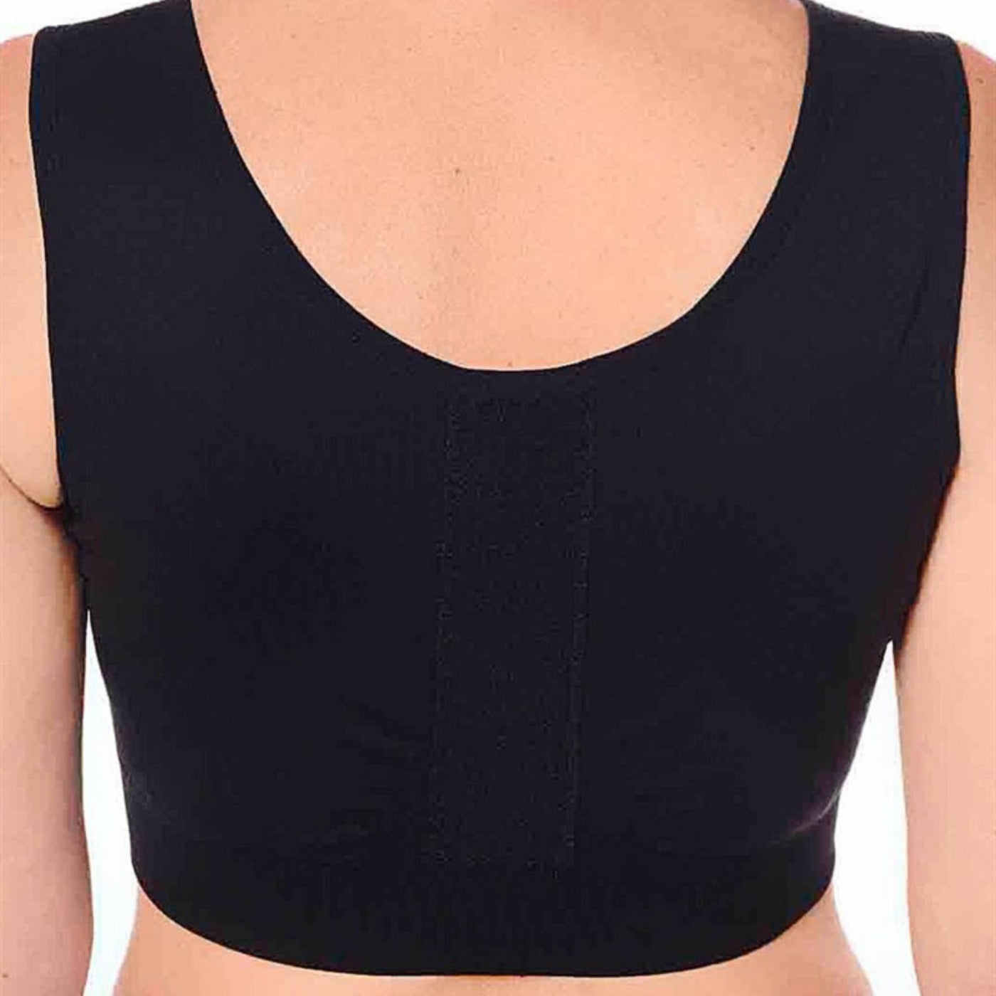 black amoena pamela seamless surgical bra back view