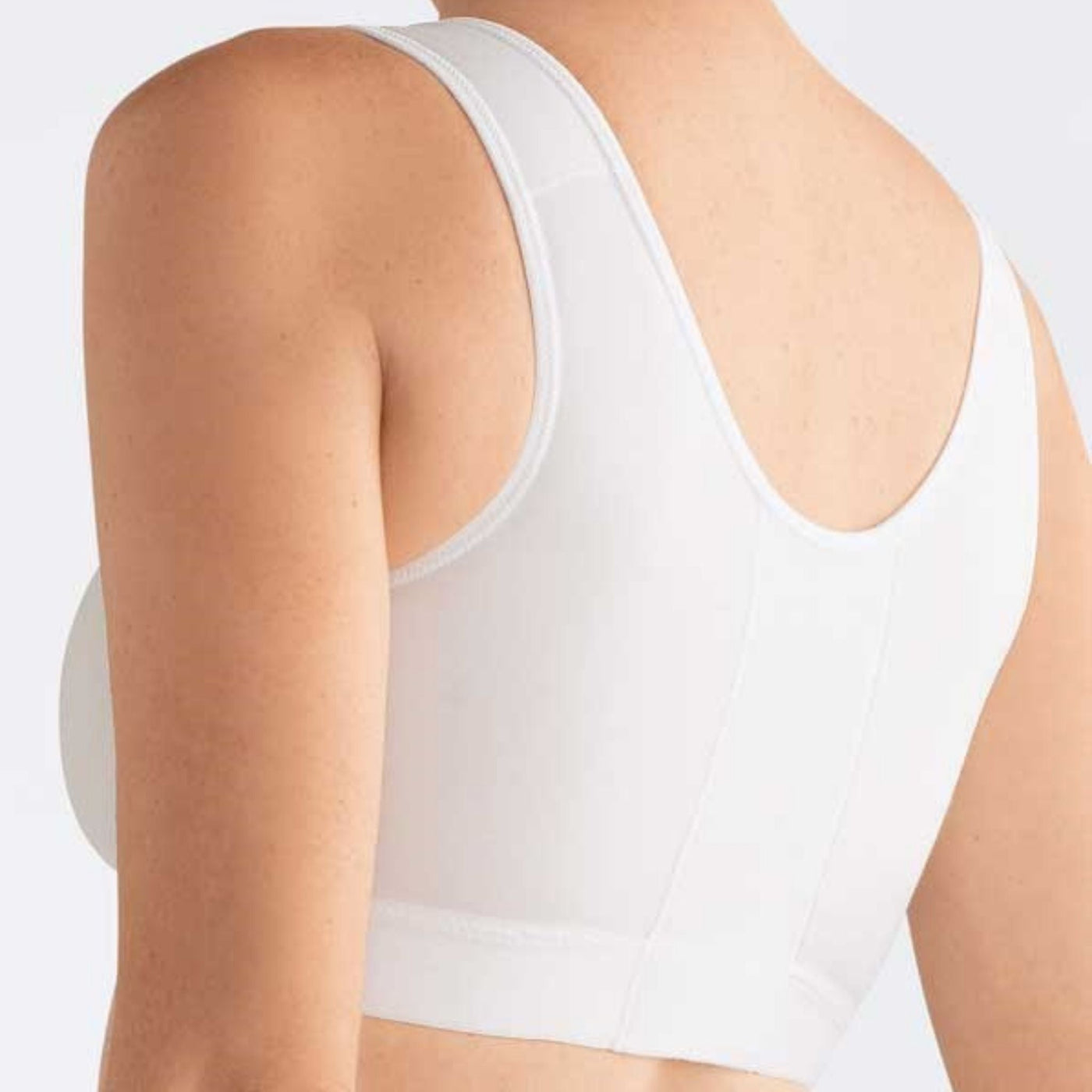 white amoena sarah wire free bra back view
