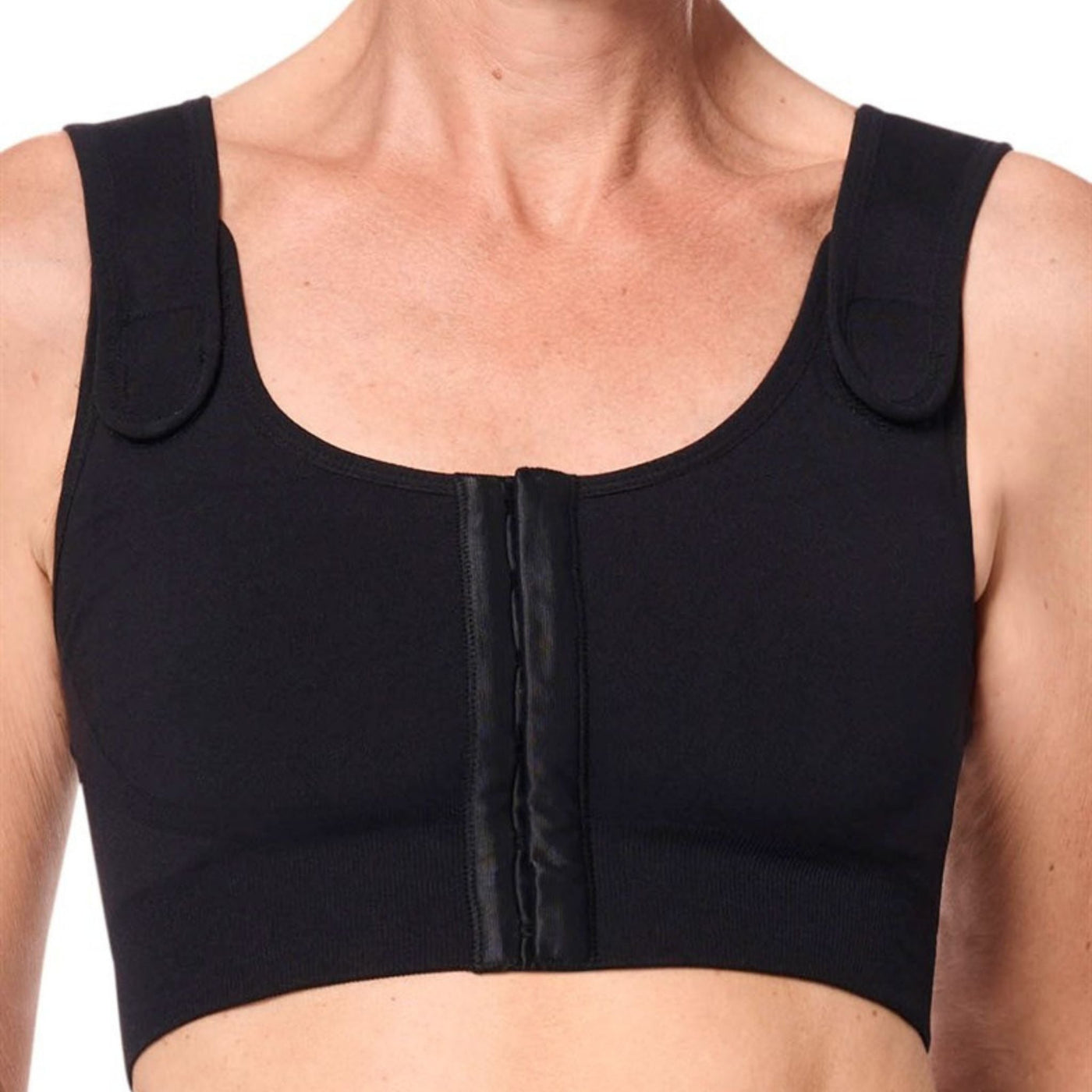 black amoena sina mastectomy bra front view