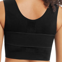 white amoena sina mastectomy bra with band view