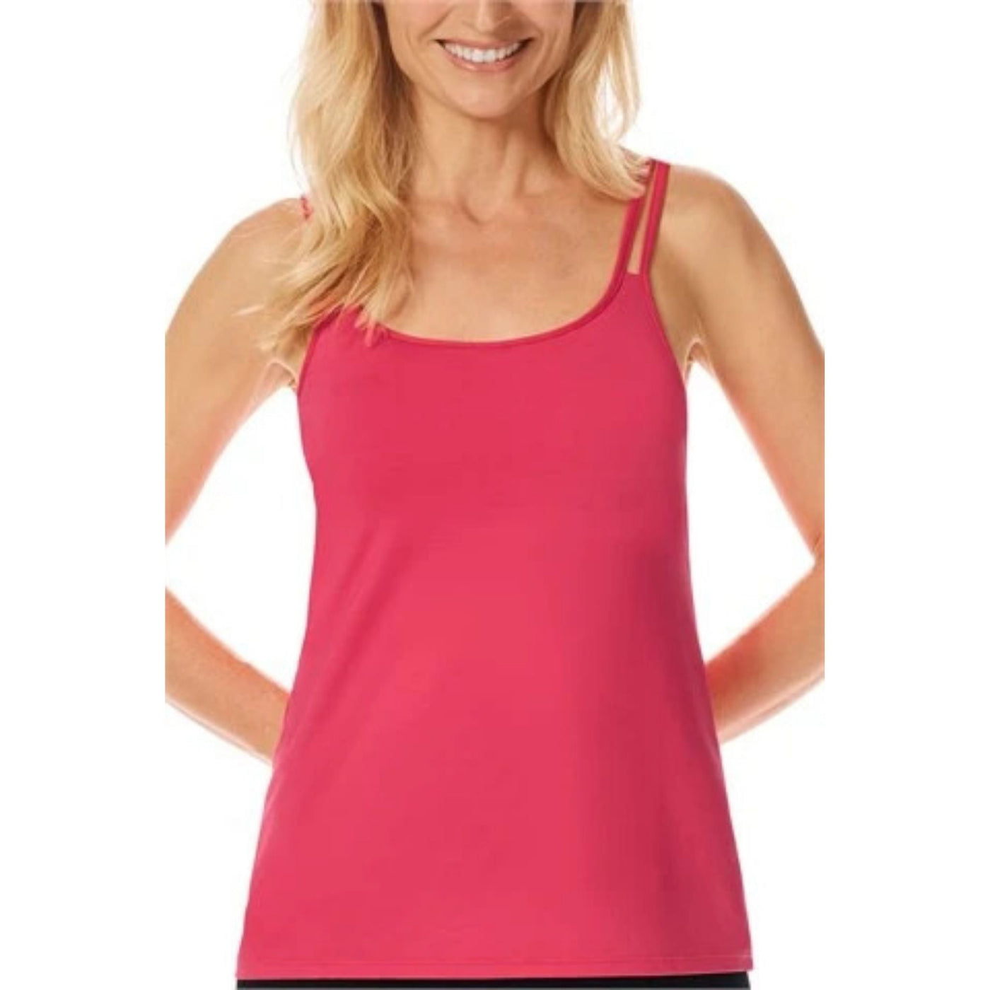 pink amoena valletta tank top front view