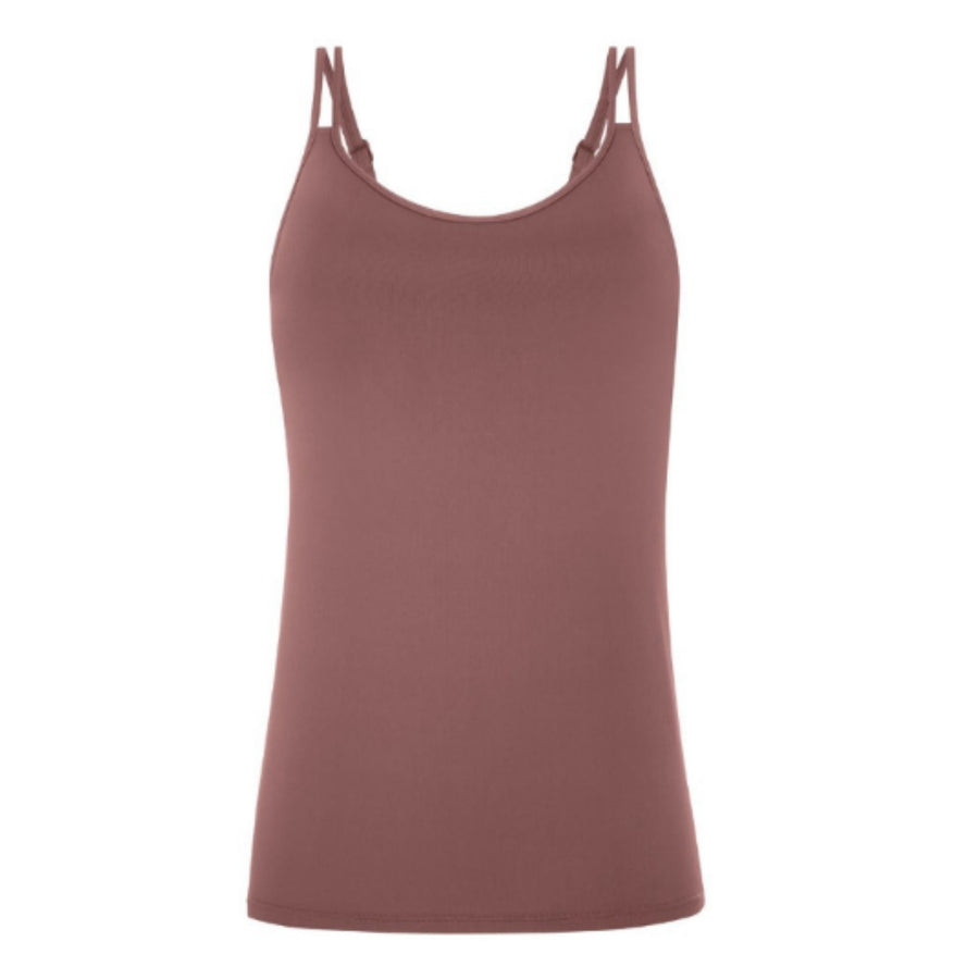 rose taupe amoena valletta tank top front view