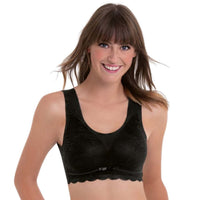 Anita essential lace bra in black front view