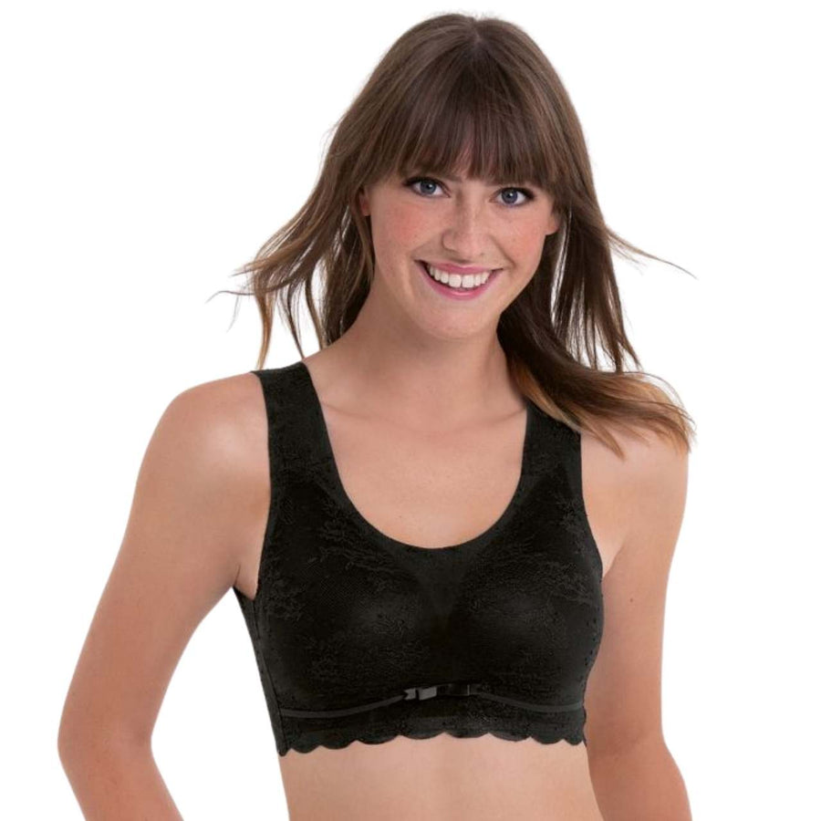 Anita essential lace bra in black front view