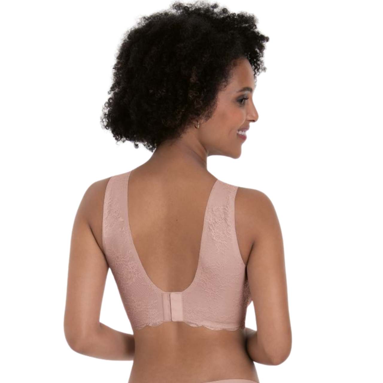 Anita essential lace bra in rosewood back view
