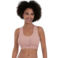 Anita essential lace bra in rosewood front view