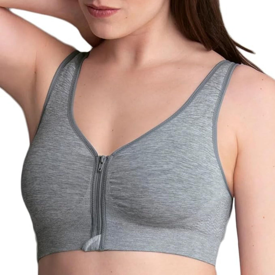 grey melange anita lynn mastectomy bra front view