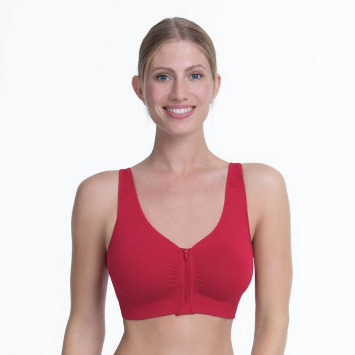 red anita lynn mastectomy bra front view