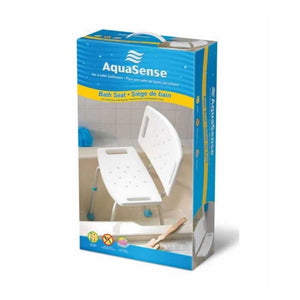 aquasense bath shower chair bench with back package view