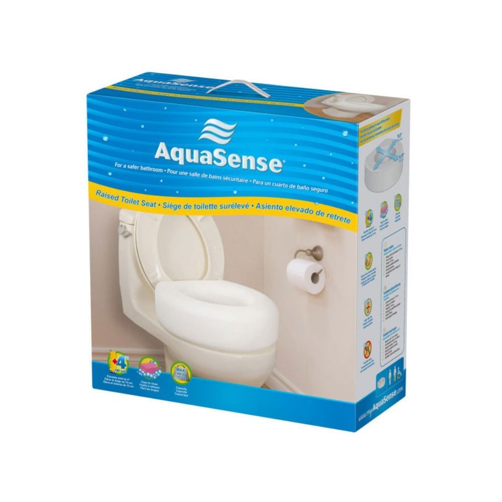 aquasense economy raised toilet seat white package view