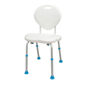 aquasense ergonomic adjustable bath seat with backrest front view