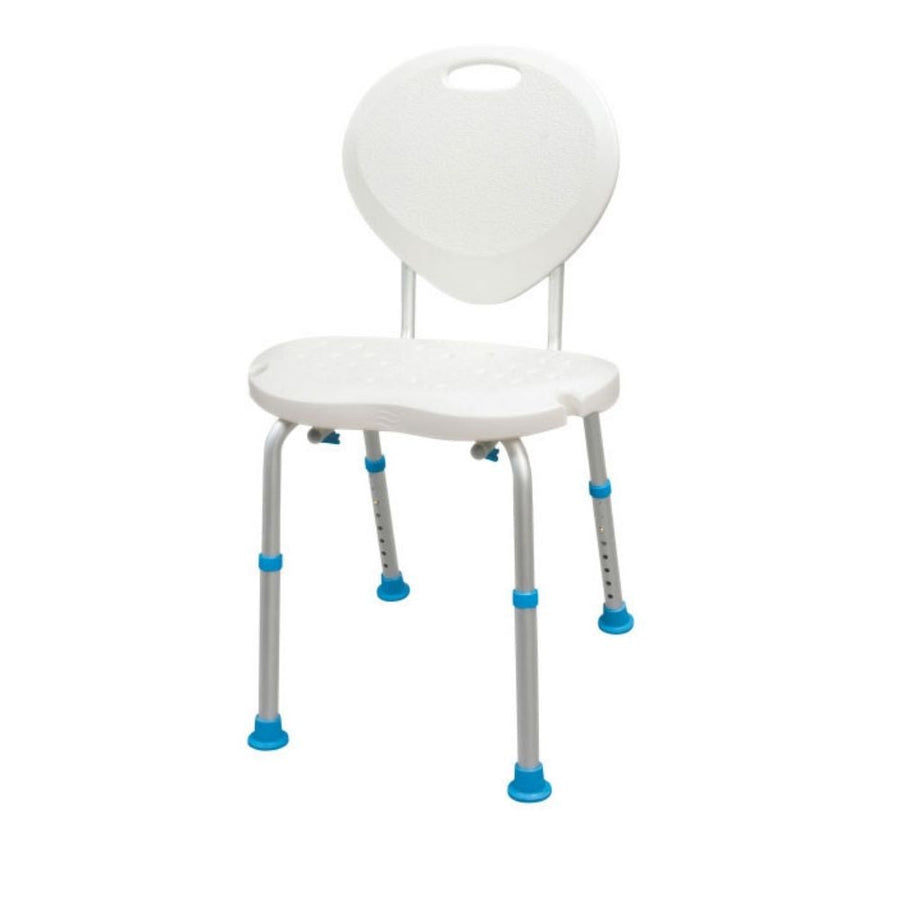 aquasense ergonomic adjustable bath seat with backrest front view