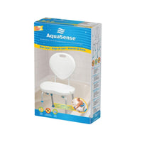 aquasense ergonomic adjustable bath seat with backrest package view