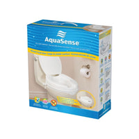 aquasense raised toilet seat with lid package view