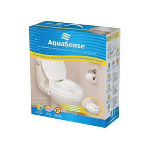 aquasense raised toilet seat with lid package view