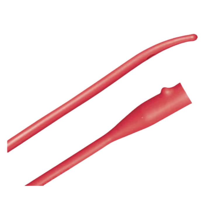 Bard Red Rubber Coude Intermittent Catheter (12/Box)