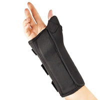 wrist wearing a FLA wrist thumb support prolife brace in black