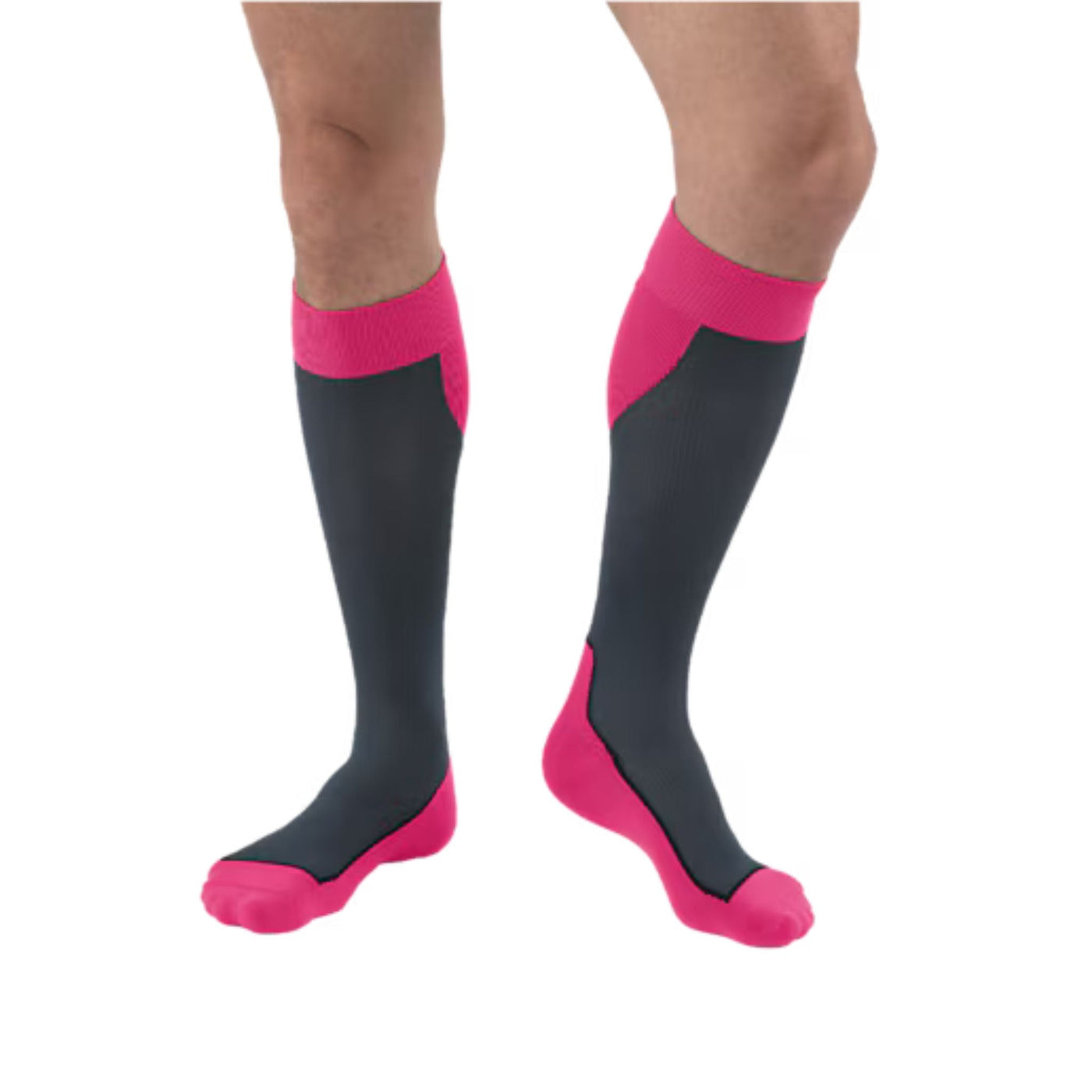 bsn-jobst-sport-knee-high-compression-sock-pink/grey-1-lifestyle