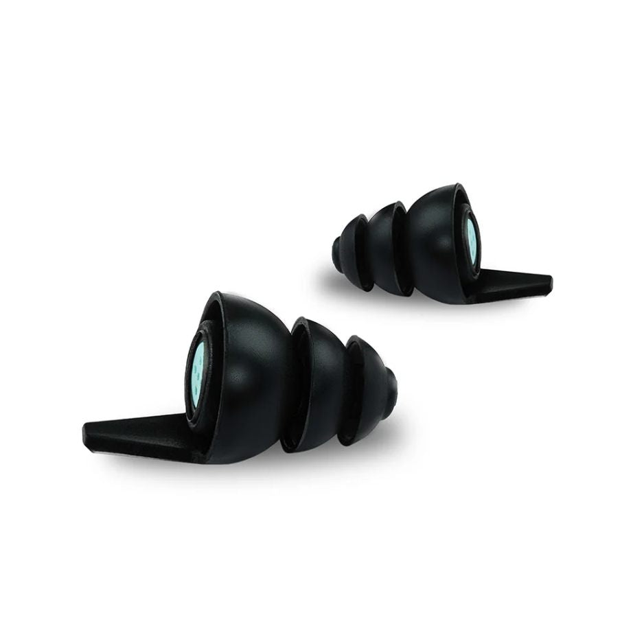 Black ear plugs from cambridge mask in black.